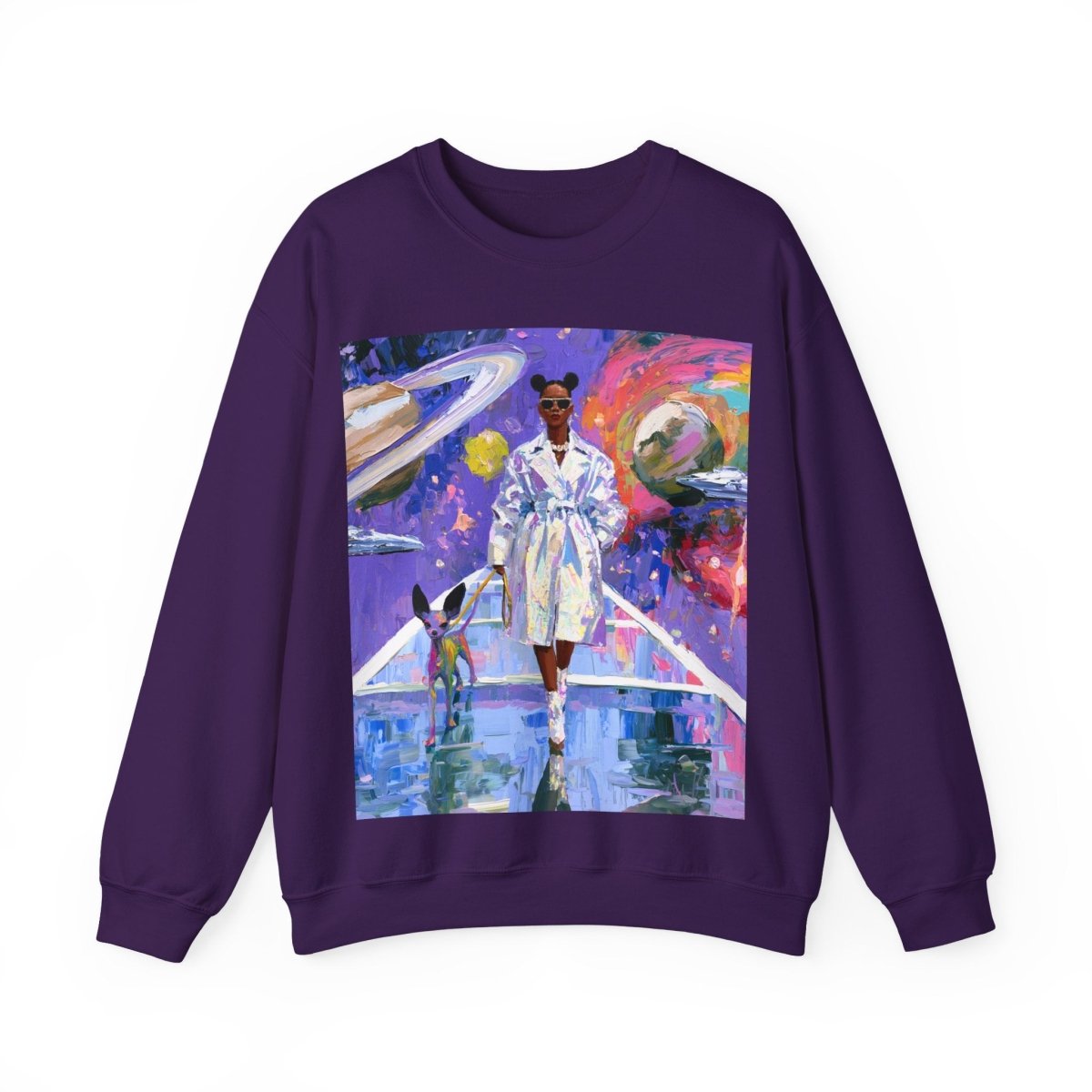Futuristic Galaxy Sweatshirt - Afrocentric Art by The Trini Gee
