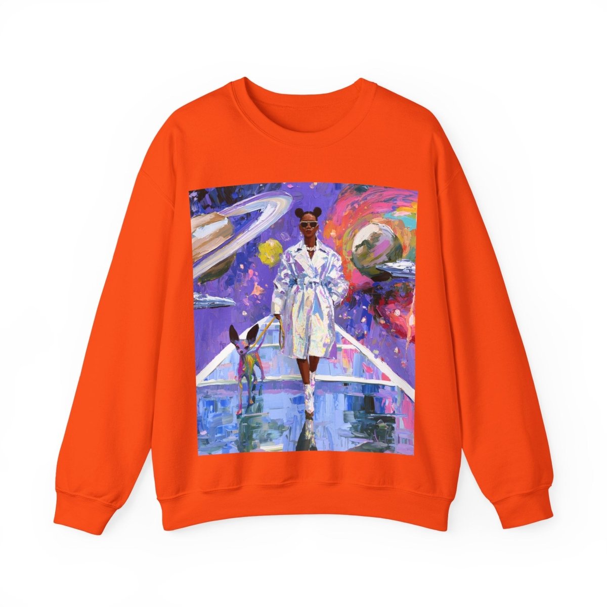 Futuristic Galaxy Sweatshirt - Afrocentric Art by The Trini Gee