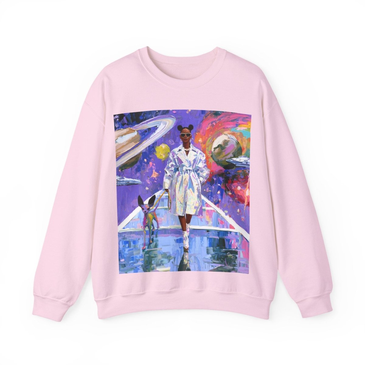 Futuristic Galaxy Sweatshirt - Afrocentric Art by The Trini Gee