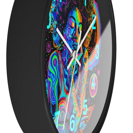 Galactic Sister Wall Clock - Afrocentric Art by The Trini Gee