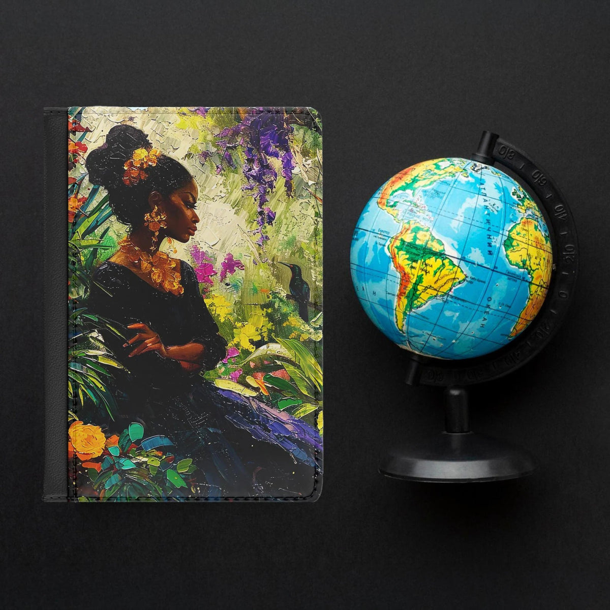 Garden Bird Passport Cover - Afrocentric Art by The Trini Gee