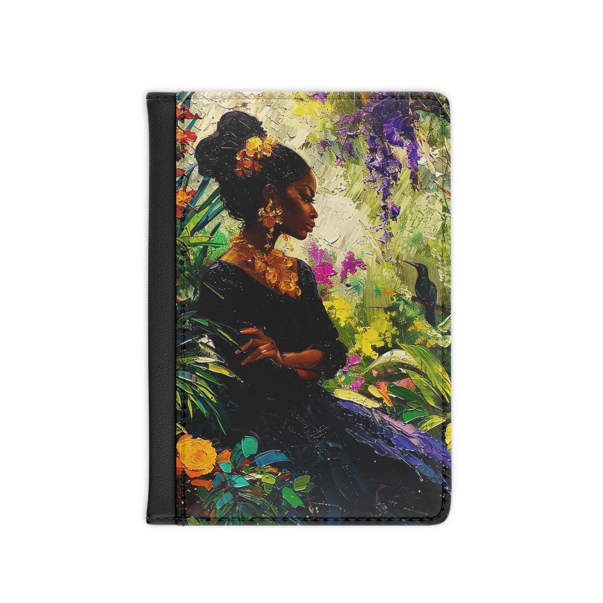 Garden Bird Passport Cover - Afrocentric Art by The Trini Gee
