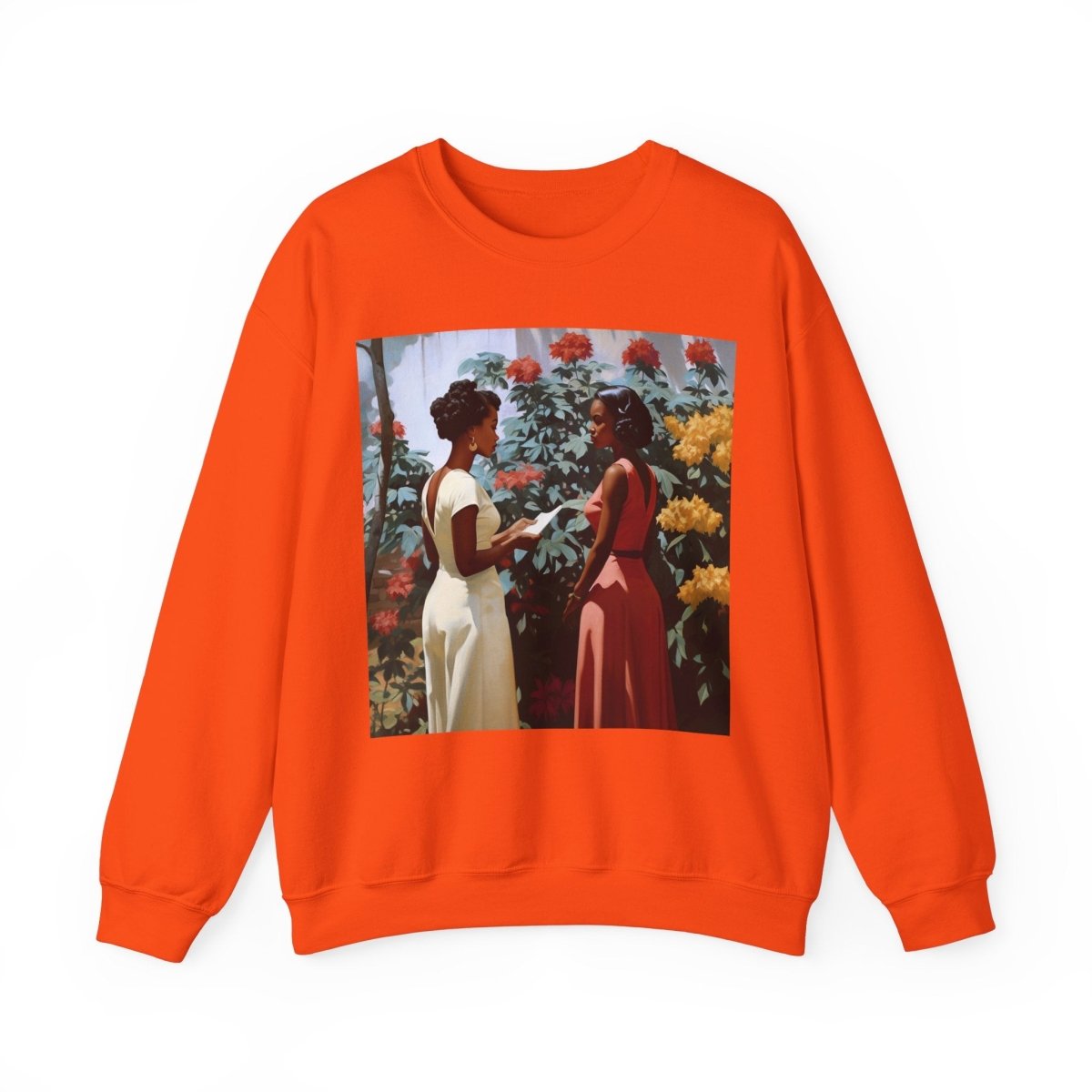 Garden Chat Sweatshirt - Afrocentric Art by The Trini Gee