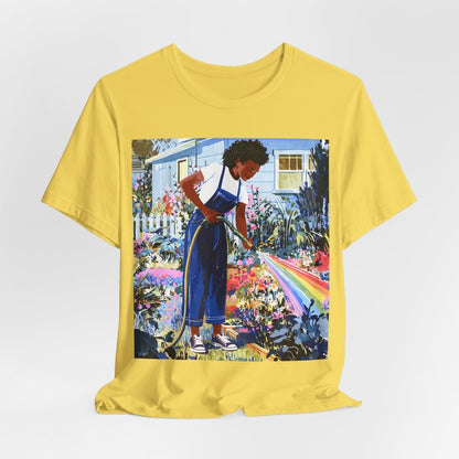 Garden Rainbow T-Shirt - Afrocentric Art by The Trini Gee