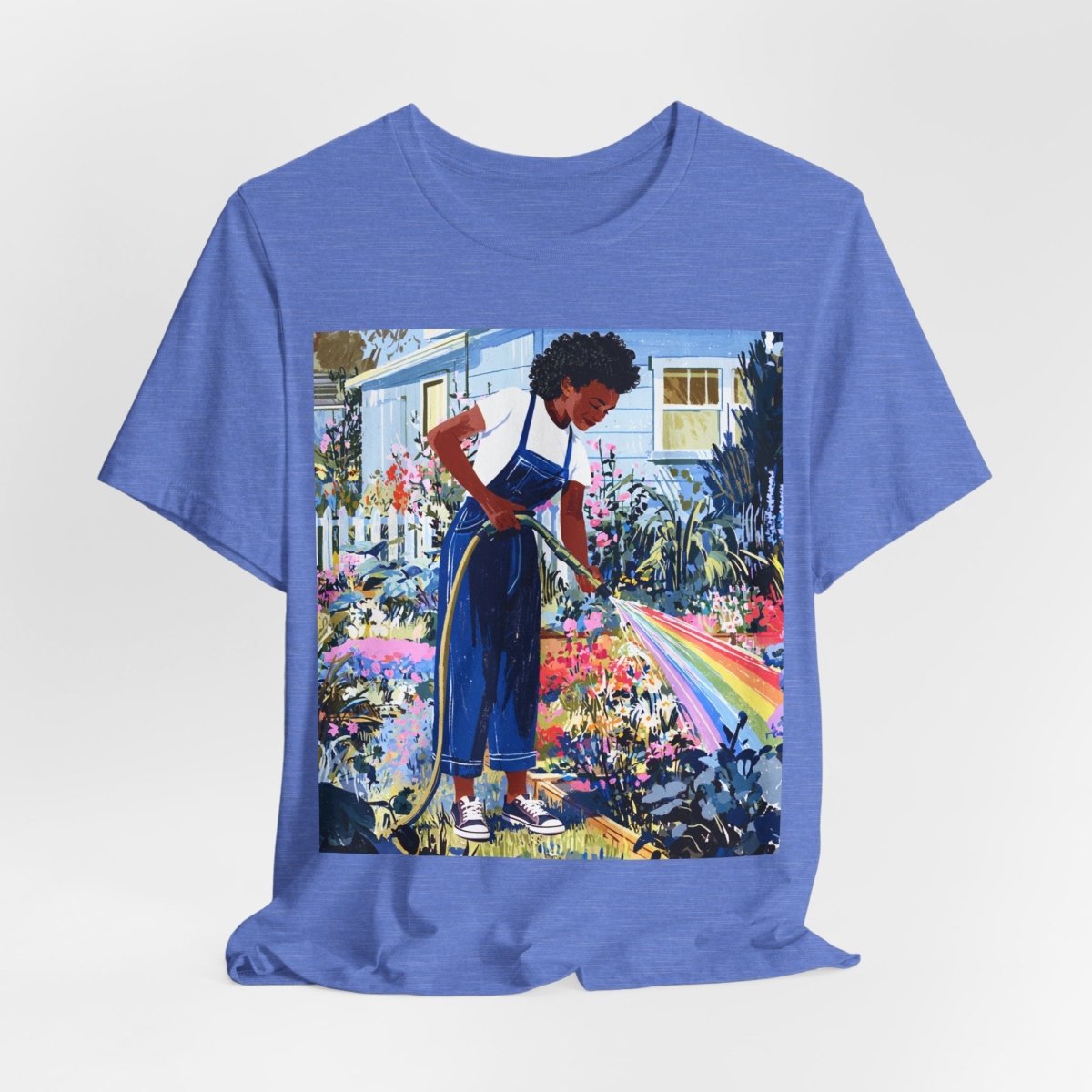 Garden Rainbow T-Shirt - Afrocentric Art by The Trini Gee