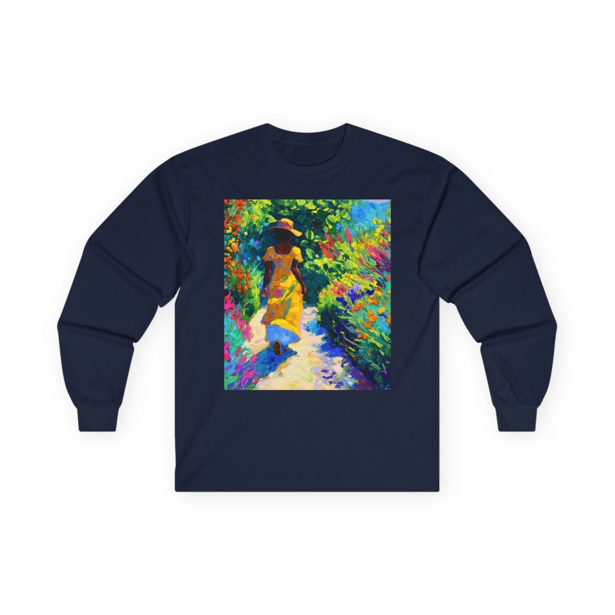 Garden Walk Long Sleeve Shirt - Afrocentric Art by The Trini Gee