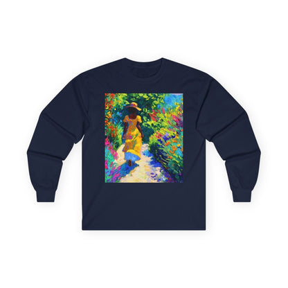 Garden Walk Long Sleeve Shirt - Afrocentric Art by The Trini Gee