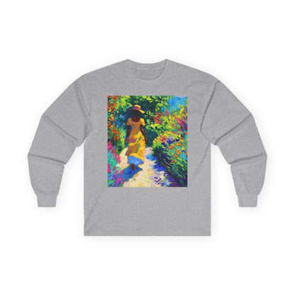 Garden Walk Long Sleeve Shirt - Afrocentric Art by The Trini Gee