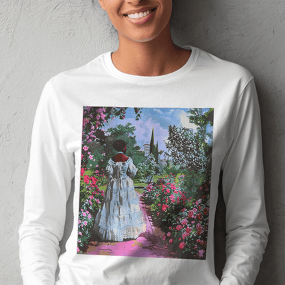 Garden Walk Long Sleeve Shirt - Afrocentric Art by The Trini Gee