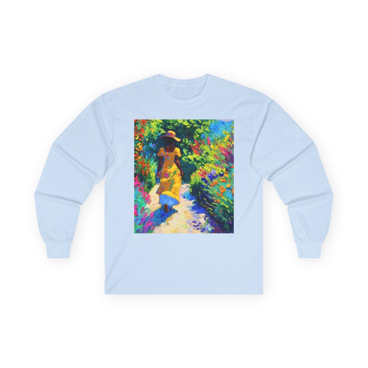 Garden Walk Long Sleeve Shirt - Afrocentric Art by The Trini Gee