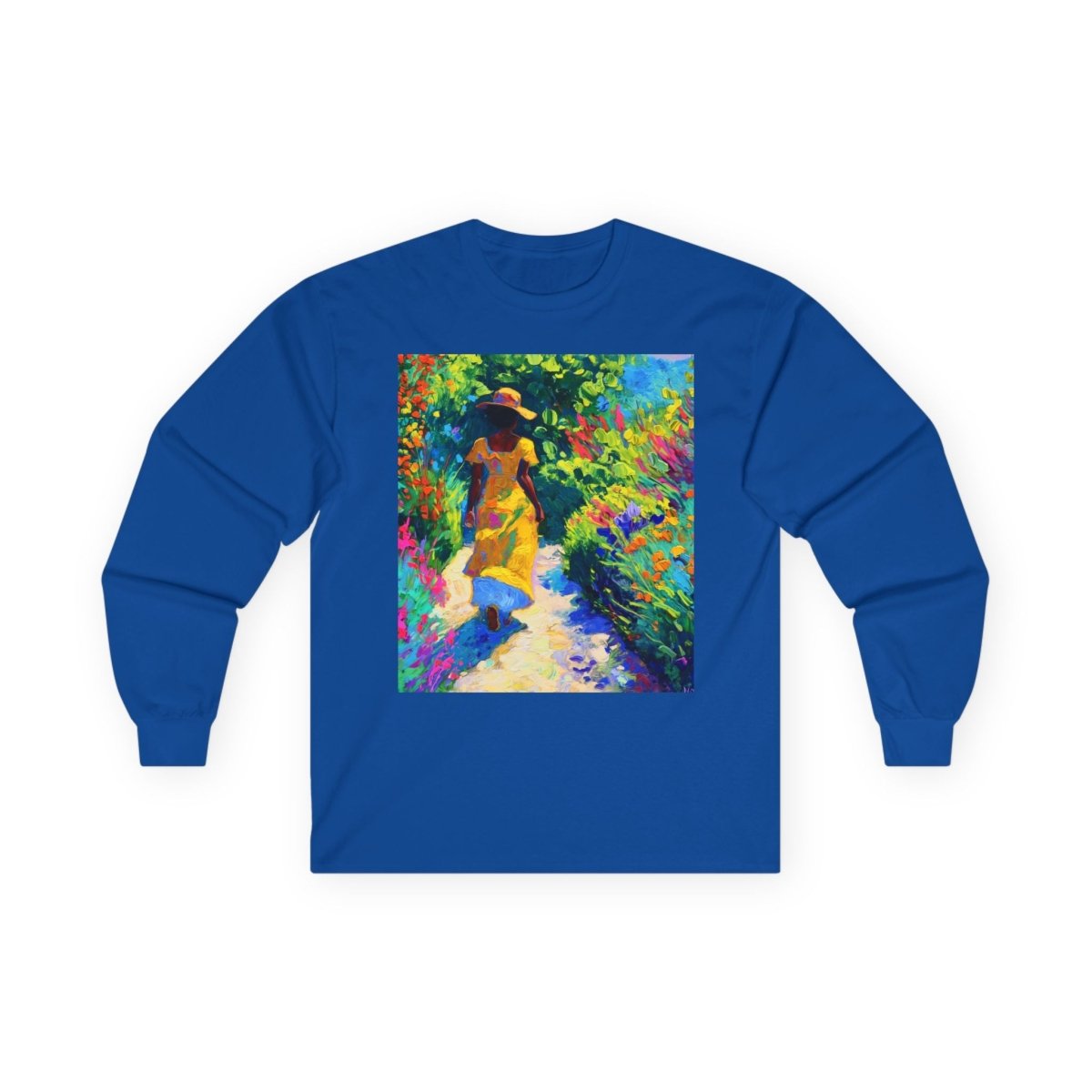 Garden Walk Long Sleeve Shirt - Afrocentric Art by The Trini Gee