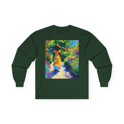 Garden Walk Long Sleeve Shirt - Afrocentric Art by The Trini Gee