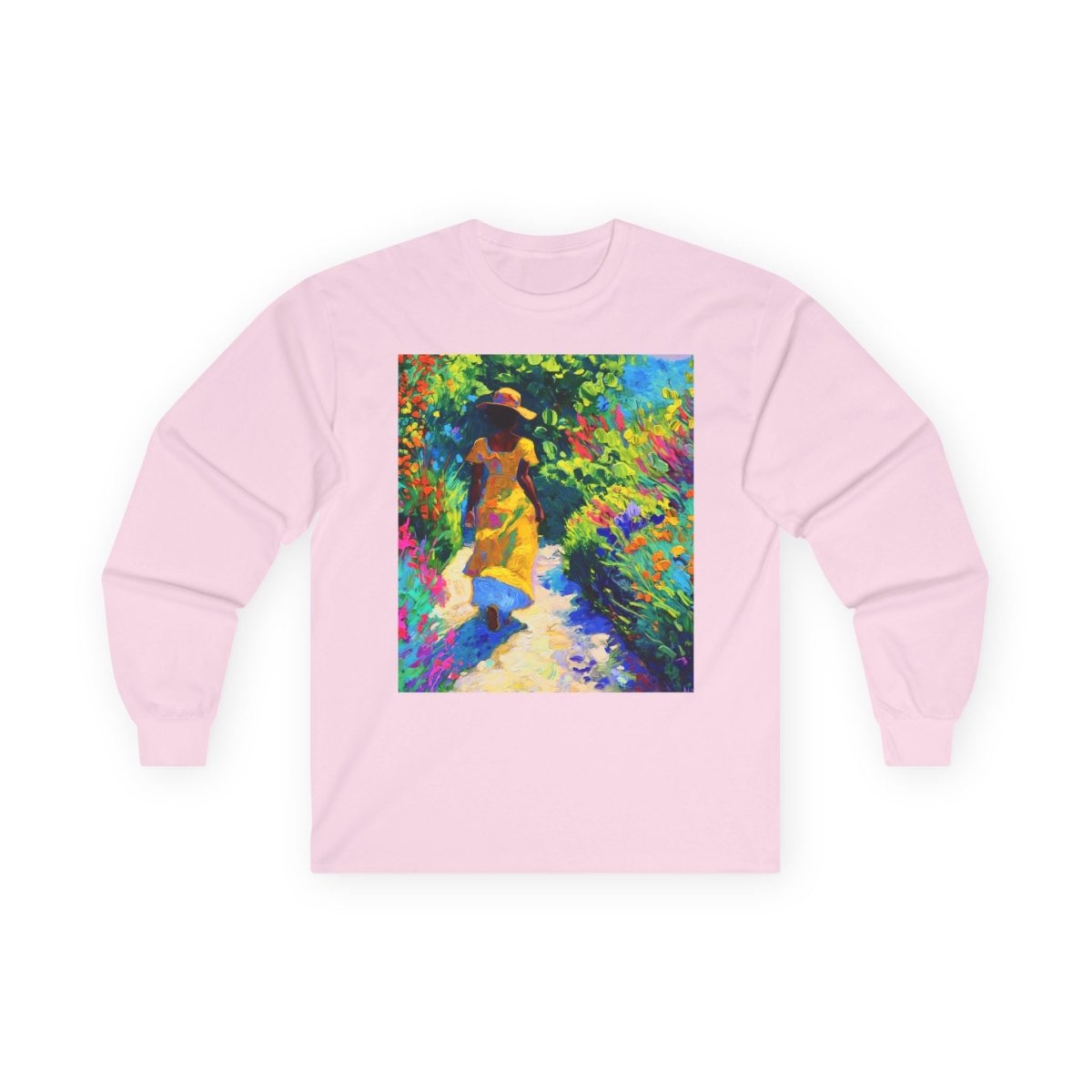 Garden Walk Long Sleeve Shirt - Afrocentric Art by The Trini Gee