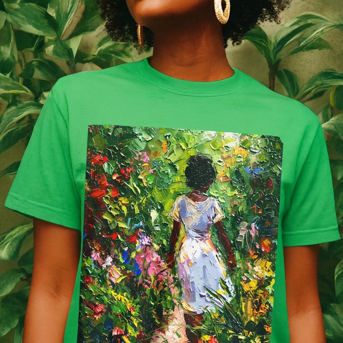 Garden Walk Shirt - Afrocentric Art by The Trini Gee
