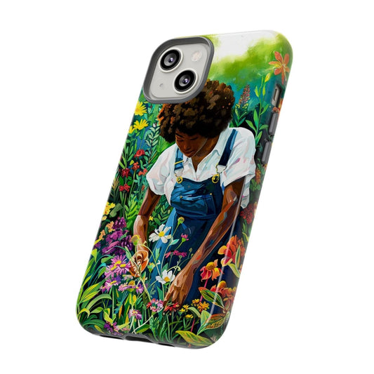 Garden Woman Phone Case - Afrocentric Art by The Trini Gee