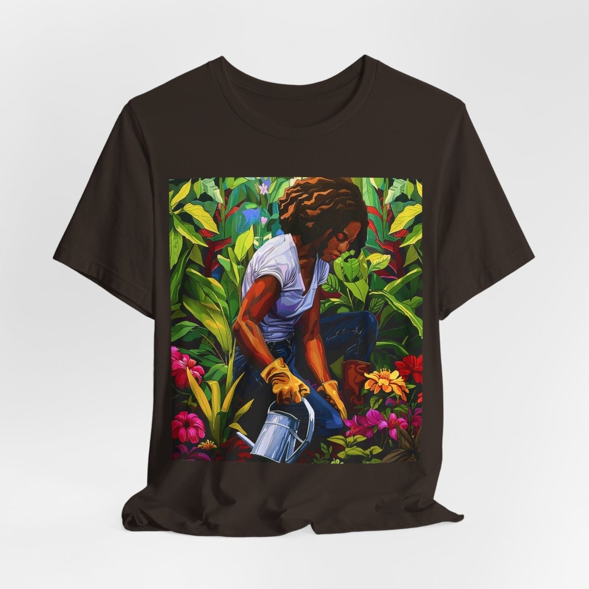 Garden Woman Shirt - Afrocentric Art by The Trini Gee