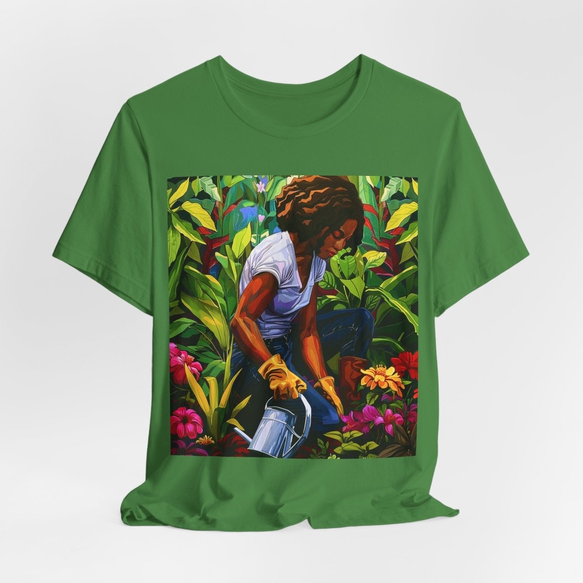 Garden Woman Shirt - Afrocentric Art by The Trini Gee