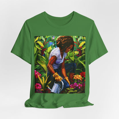 Garden Woman Shirt - Afrocentric Art by The Trini Gee