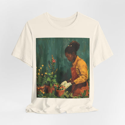 Garden Woman Shirt - Afrocentric Art by The Trini Gee