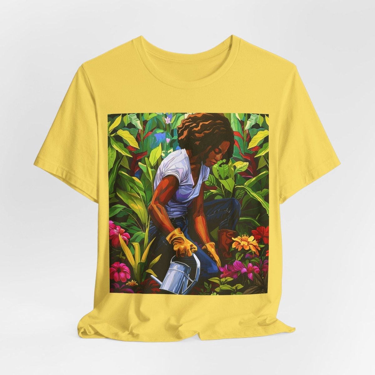 Garden Woman Shirt - Afrocentric Art by The Trini Gee