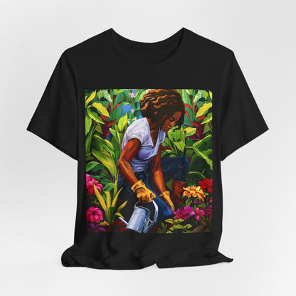 Garden Woman Shirt - Afrocentric Art by The Trini Gee