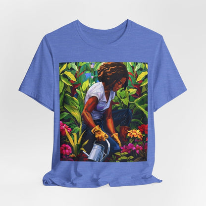 Garden Woman Shirt - Afrocentric Art by The Trini Gee