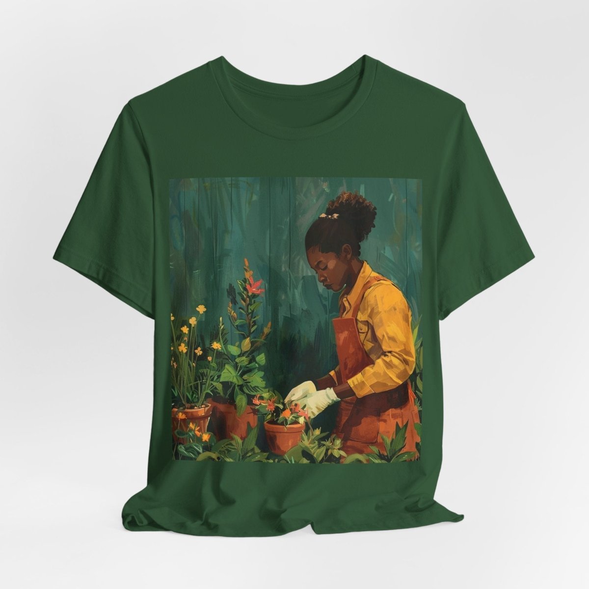 Garden Woman Shirt - Afrocentric Art by The Trini Gee