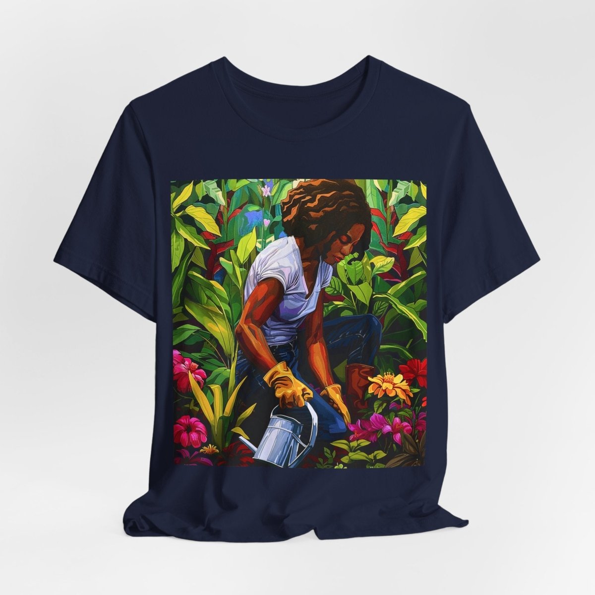 Garden Woman Shirt - Afrocentric Art by The Trini Gee