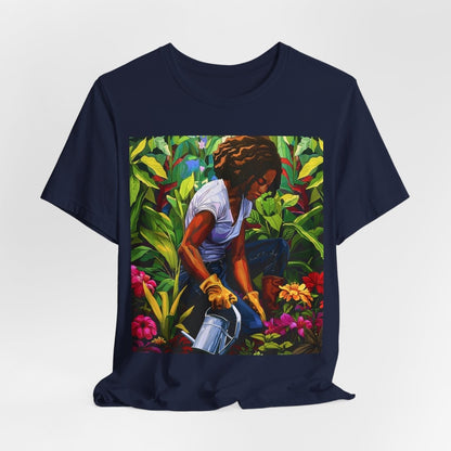 Garden Woman Shirt - Afrocentric Art by The Trini Gee