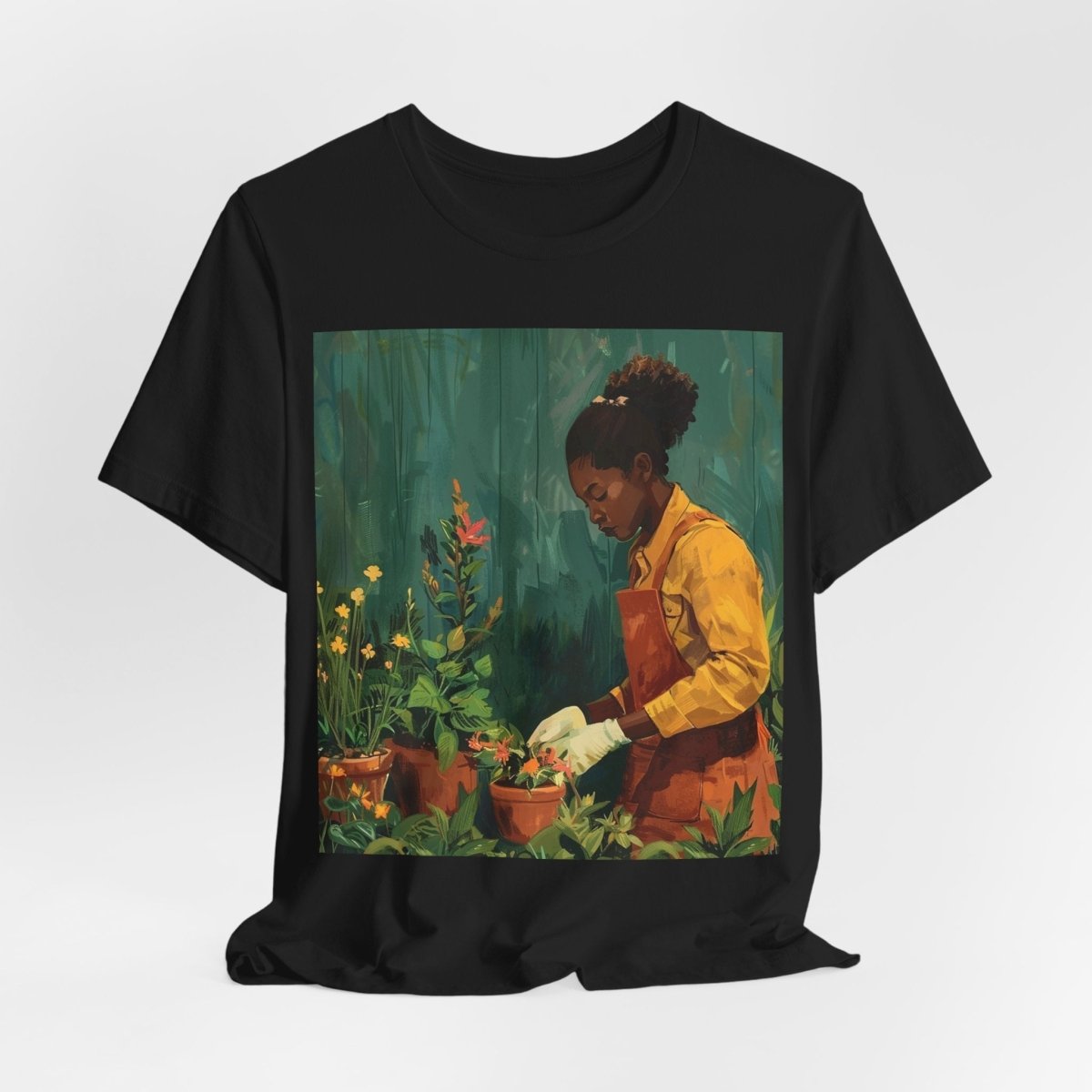 Garden Woman Shirt - Afrocentric Art by The Trini Gee