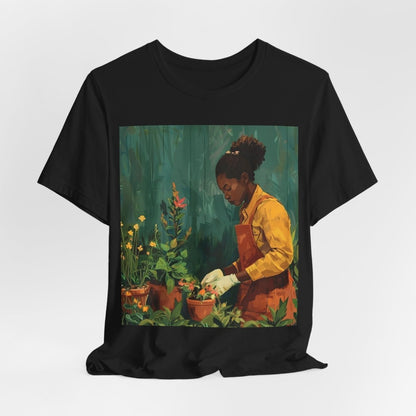 Garden Woman Shirt - Afrocentric Art by The Trini Gee
