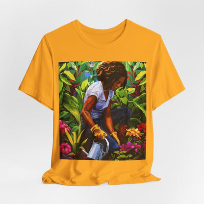 Garden Woman Shirt - Afrocentric Art by The Trini Gee