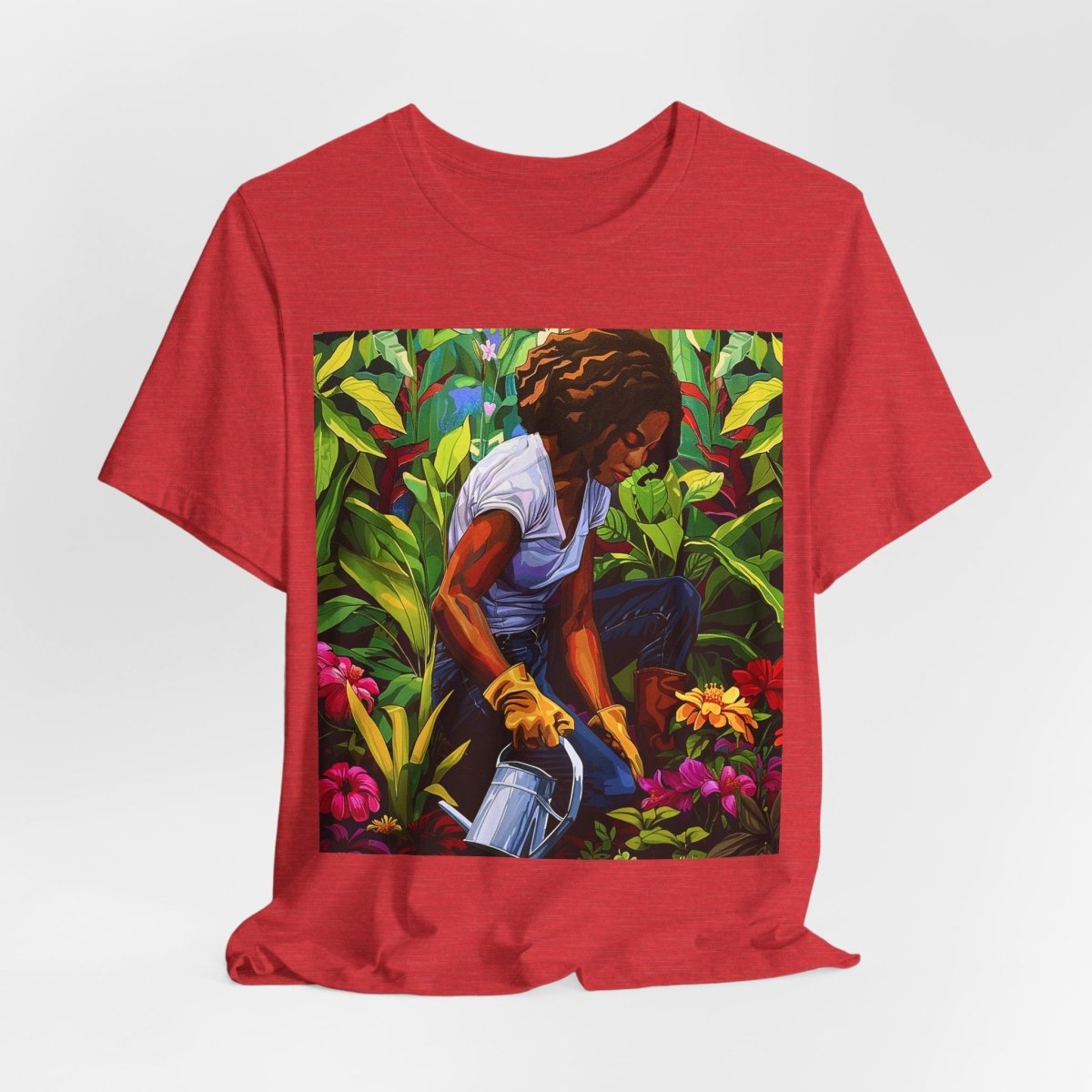 Garden Woman Shirt - Afrocentric Art by The Trini Gee