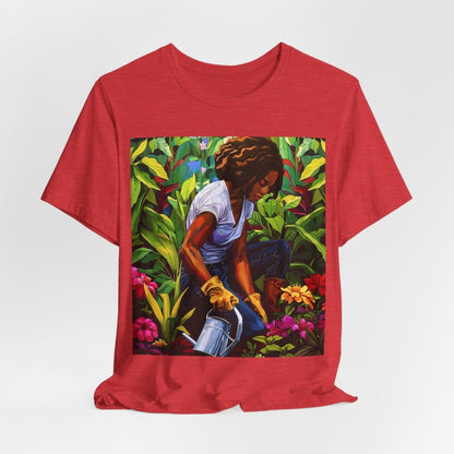 Garden Woman Shirt - Afrocentric Art by The Trini Gee