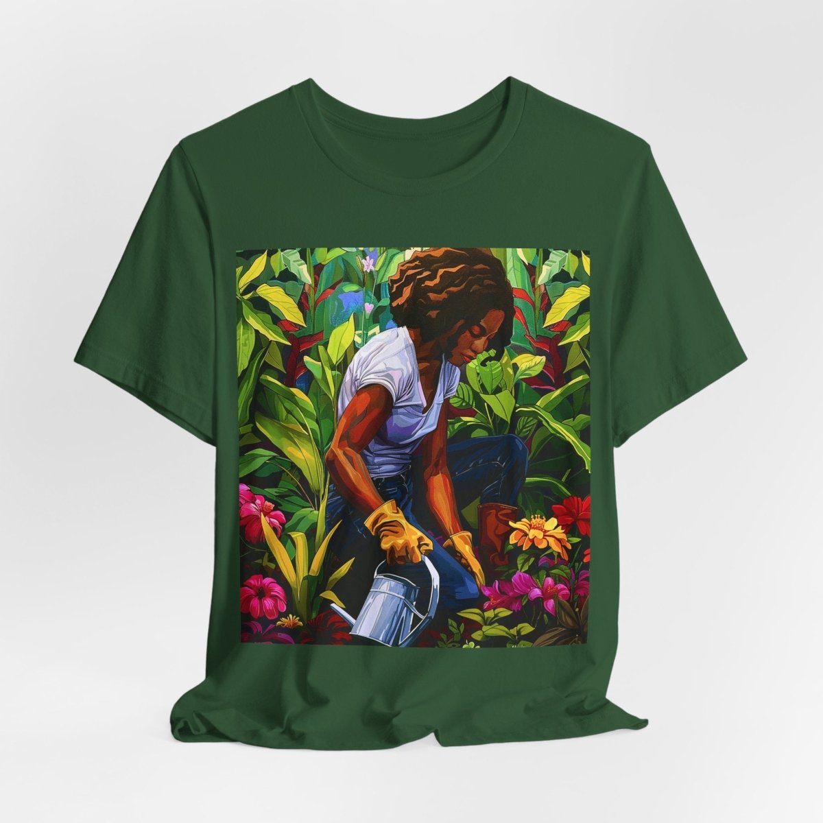 Garden Woman Shirt - Afrocentric Art by The Trini Gee