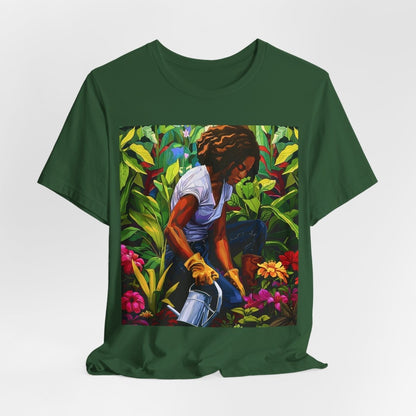 Garden Woman Shirt - Afrocentric Art by The Trini Gee