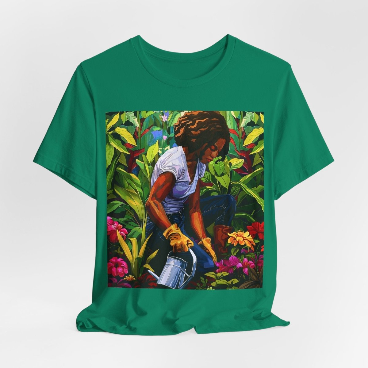 Garden Woman Shirt - Afrocentric Art by The Trini Gee