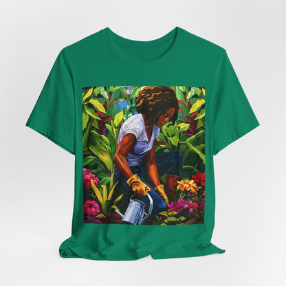 Garden Woman Shirt - Afrocentric Art by The Trini Gee