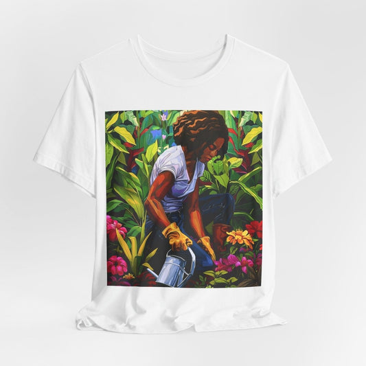 Garden Woman Shirt - Afrocentric Art by The Trini Gee