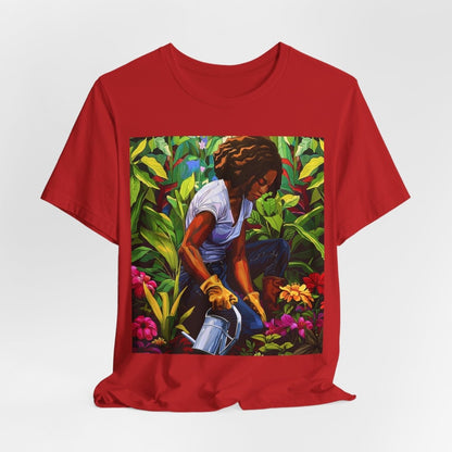 Garden Woman Shirt - Afrocentric Art by The Trini Gee