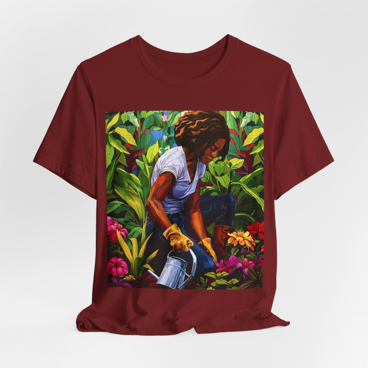 Garden Woman Shirt - Afrocentric Art by The Trini Gee
