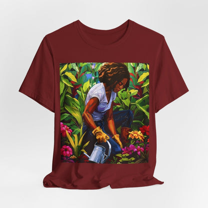 Garden Woman Shirt - Afrocentric Art by The Trini Gee