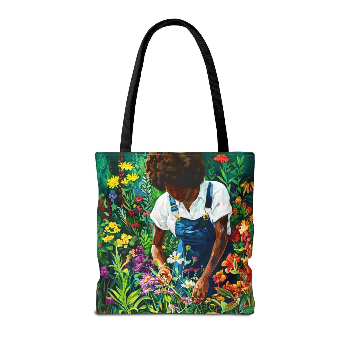 Garden Woman Tote Bag - Afrocentric Art by The Trini Gee