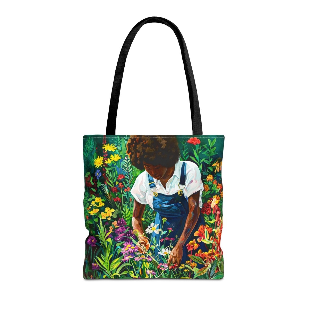 Garden Woman Tote Bag - Afrocentric Art by The Trini Gee