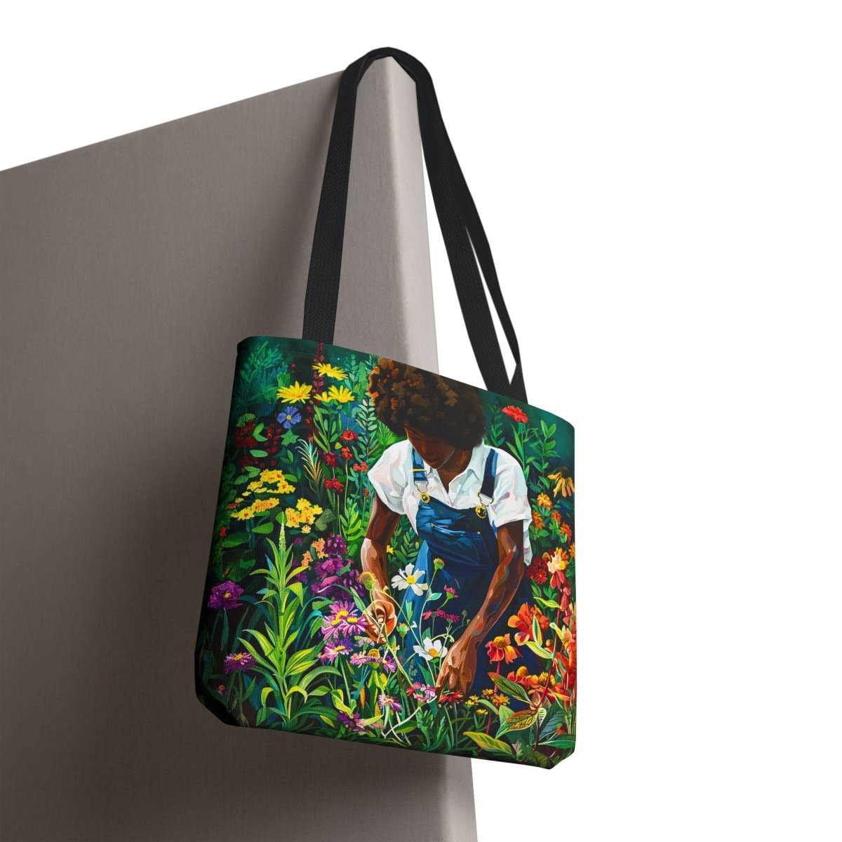 Garden Woman Tote Bag - Afrocentric Art by The Trini Gee