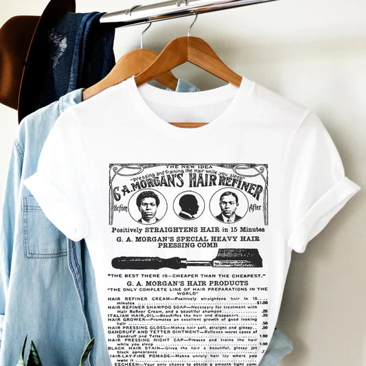 Garrett A. Morgan Hair Ad Shirt - Afrocentric Art by The Trini Gee