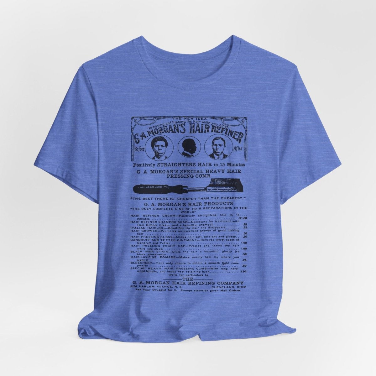 Garrett A. Morgan Hair Ad Shirt - Afrocentric Art by The Trini Gee