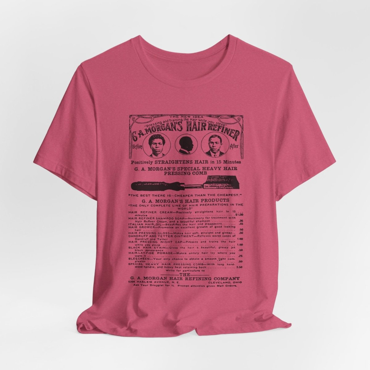 Garrett A. Morgan Hair Ad Shirt - Afrocentric Art by The Trini Gee