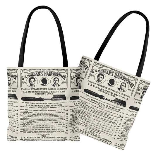 Garrett A. Morgan Hair Refiner Ad Tote Bag - Afrocentric Art by The Trini Gee