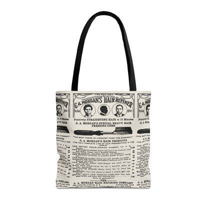 Garrett A. Morgan Hair Refiner Ad Tote Bag - Afrocentric Art by The Trini Gee
